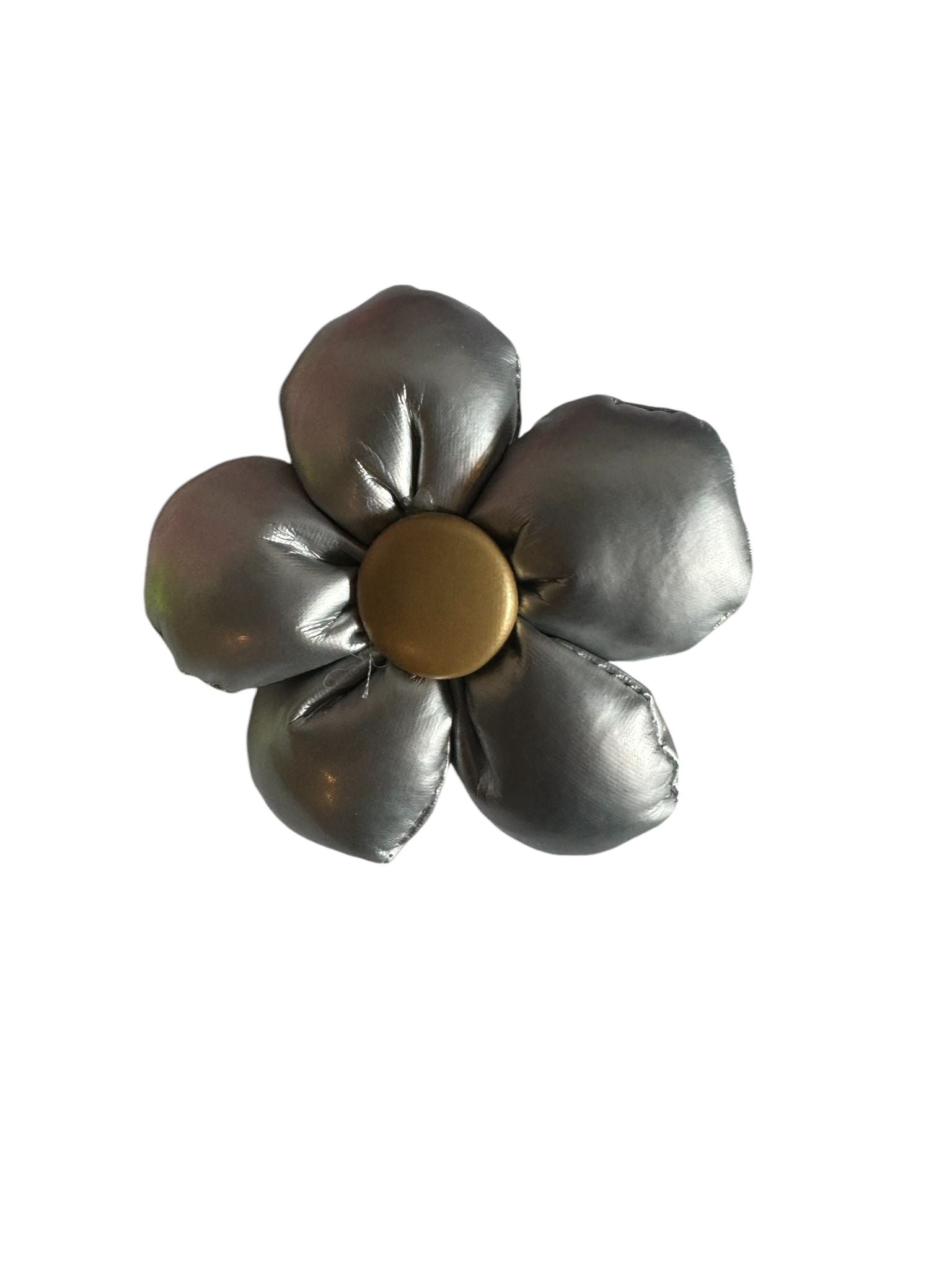 Patent leather Flower Hair Clips.
