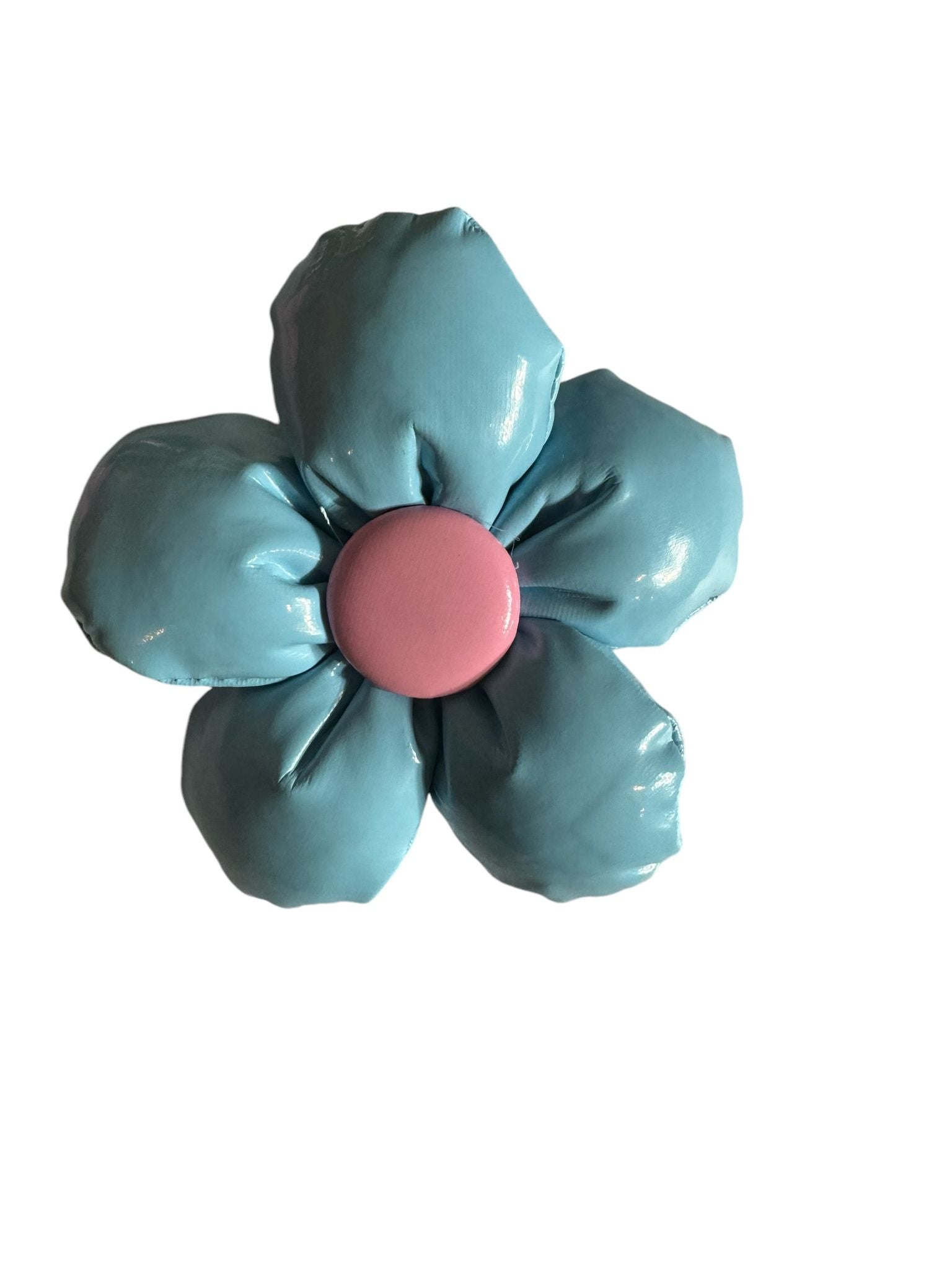 Patent leather Flower Hair Clips.