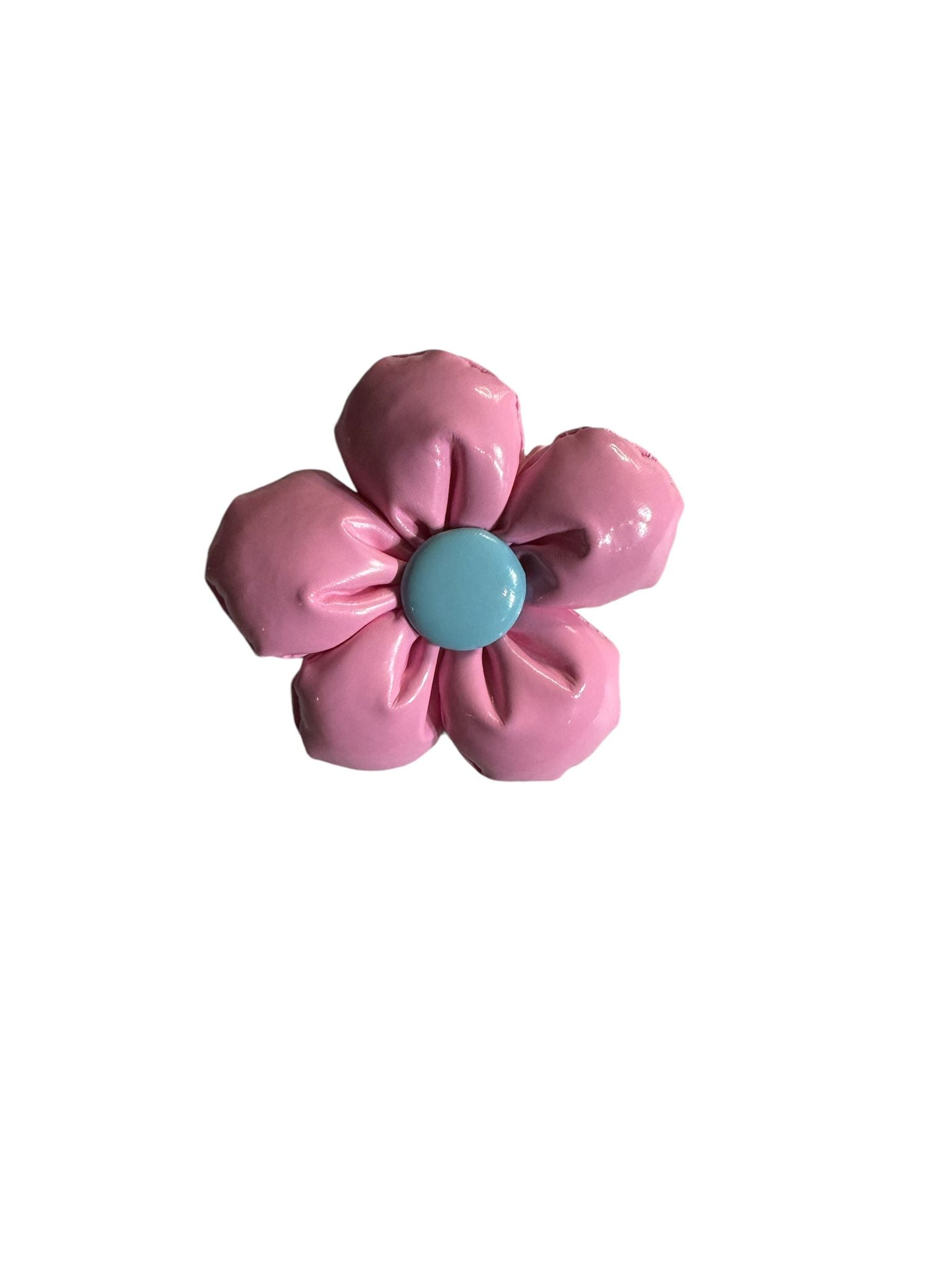 Patent leather Flower Hair Clips.