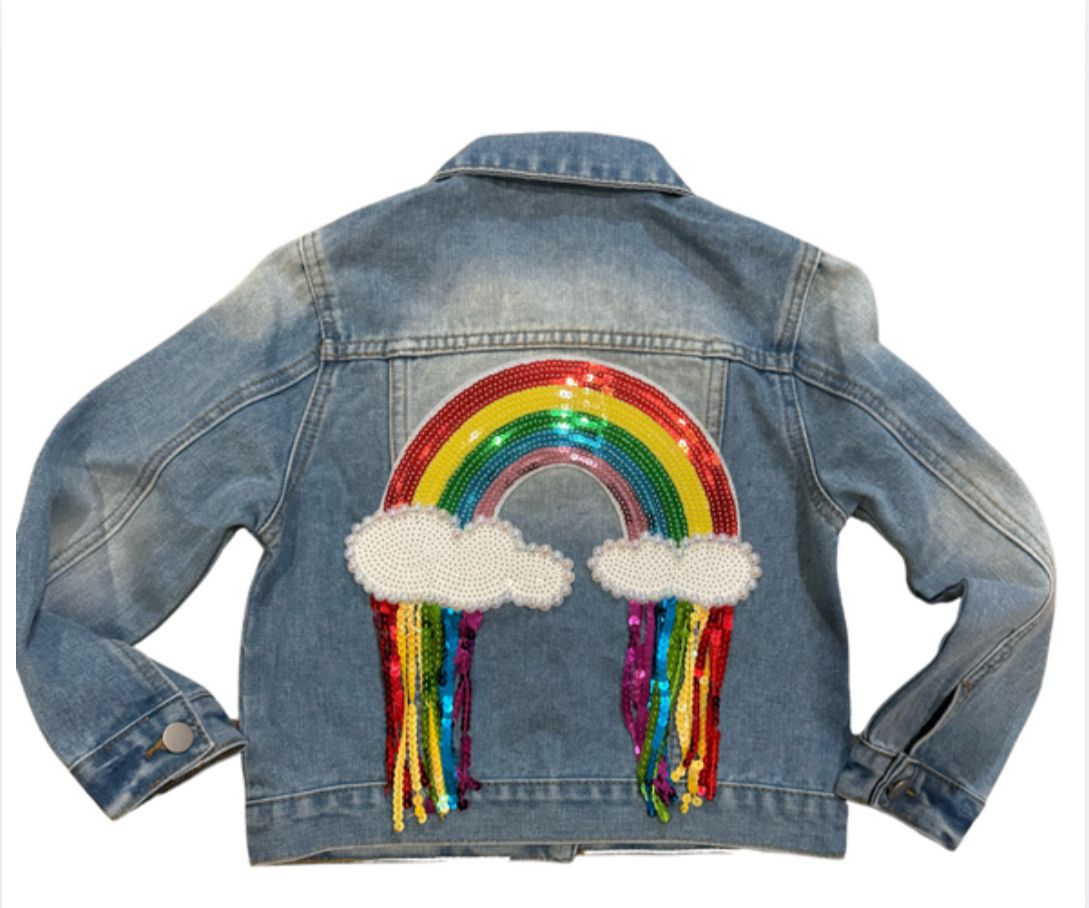 Rainbow Radiance Denim Jacket