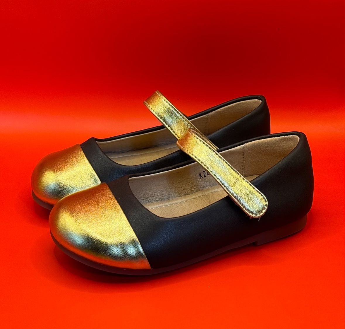 Gold Tippy Toe Mary Janes