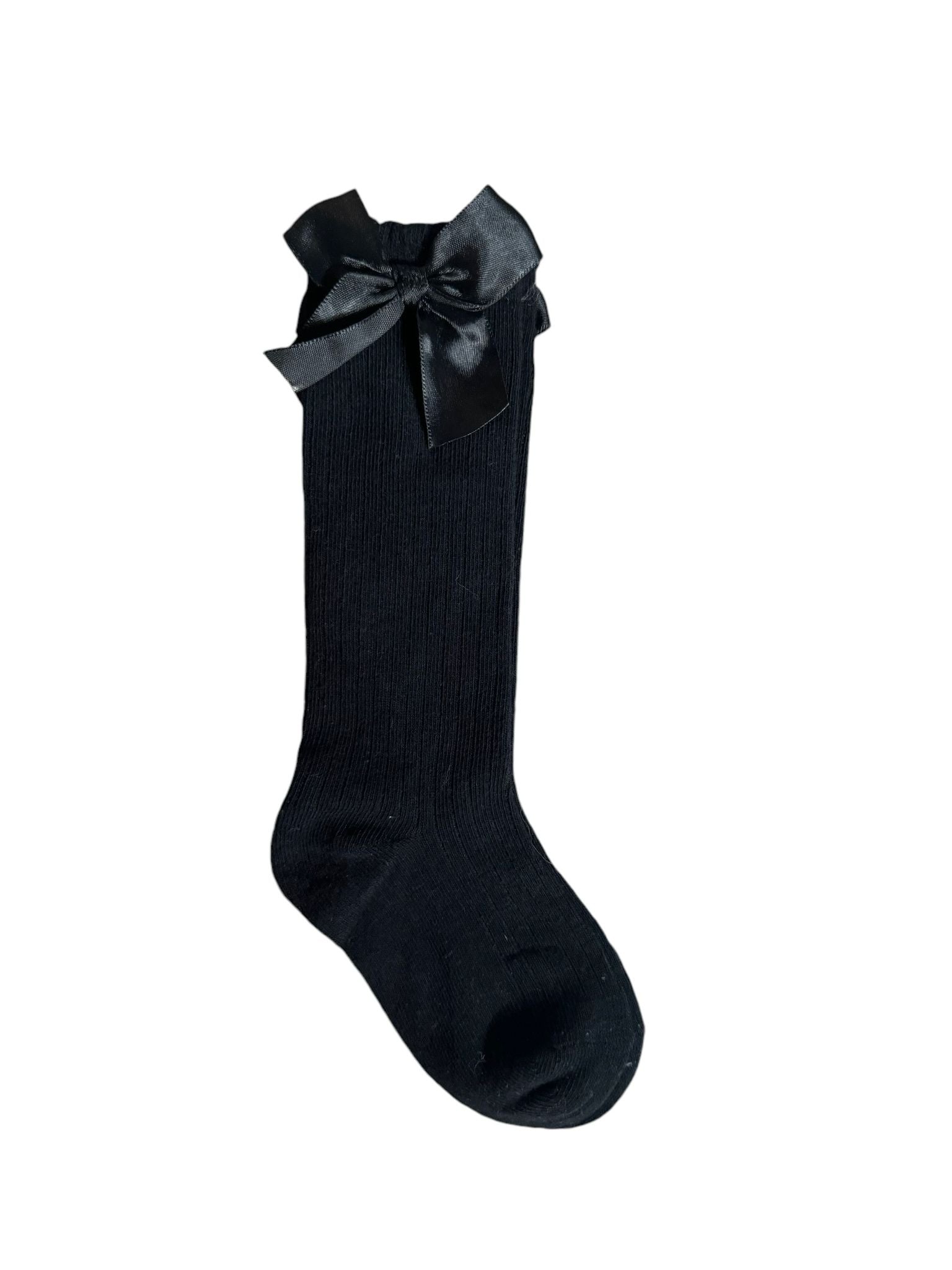 Black High Bow Socks