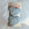 Furry Heart Hair Clips