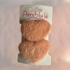 Furry Heart Hair Clips