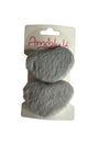 Furry Heart Hair Clips