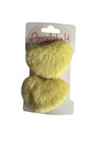 Furry Heart Hair Clips