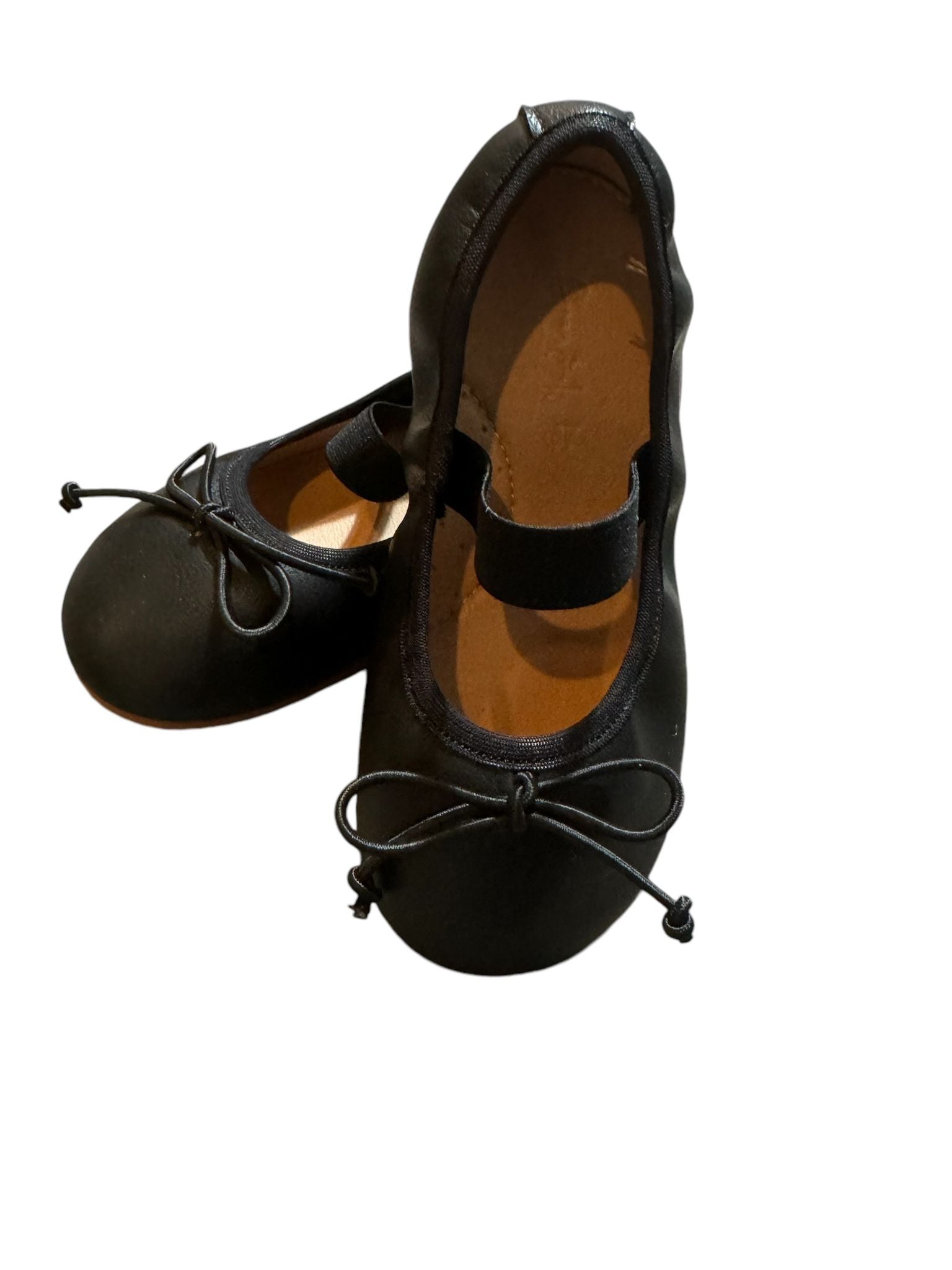 Black Leather Ballet Flat