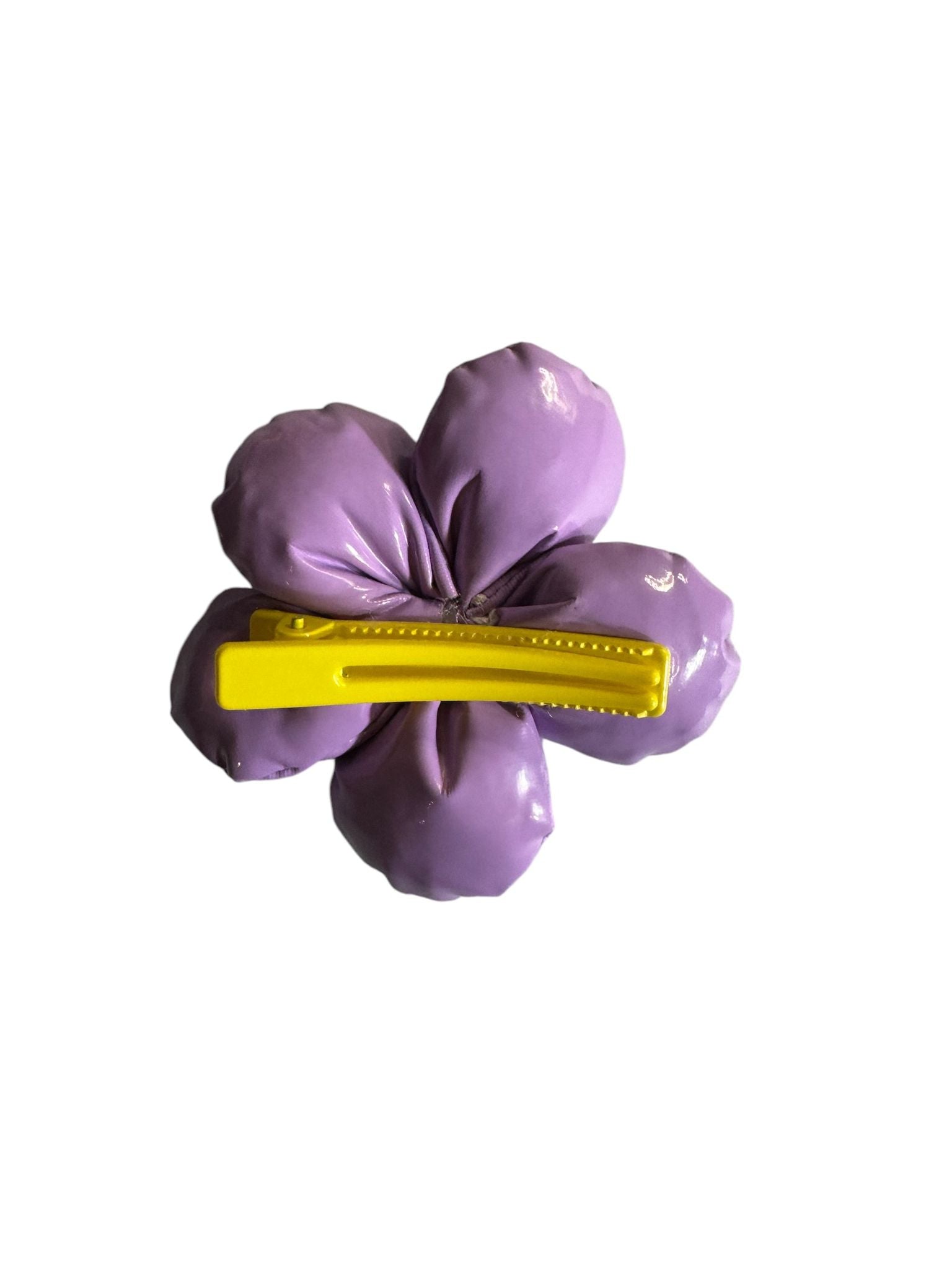 Patent leather Flower Hair Clips.