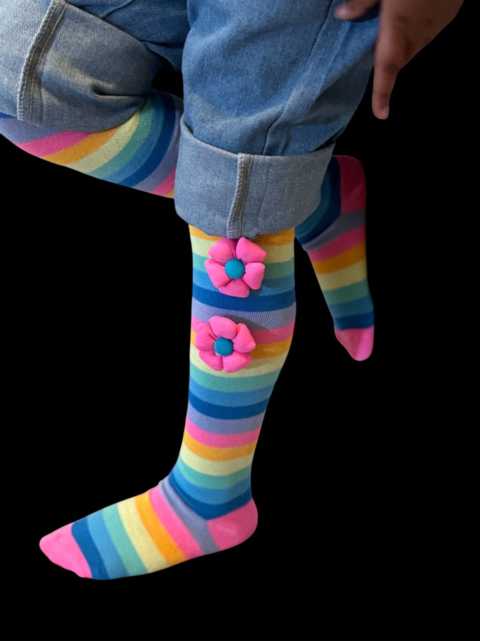 Flower Bloom Striped Socks