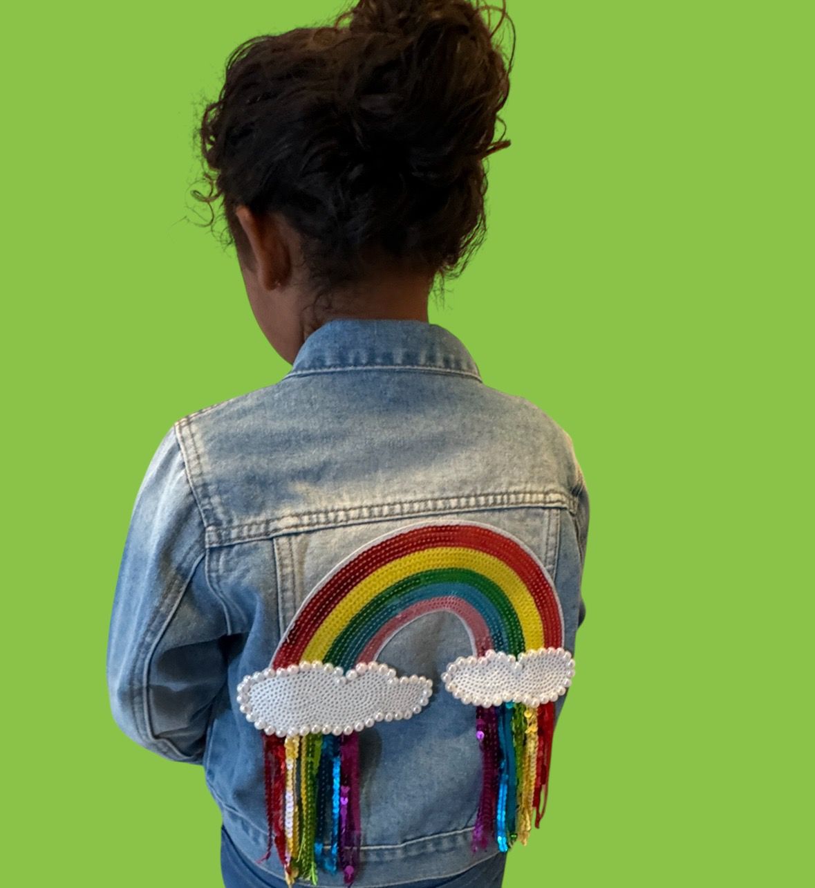 Rainbow Radiance Denim Jacket