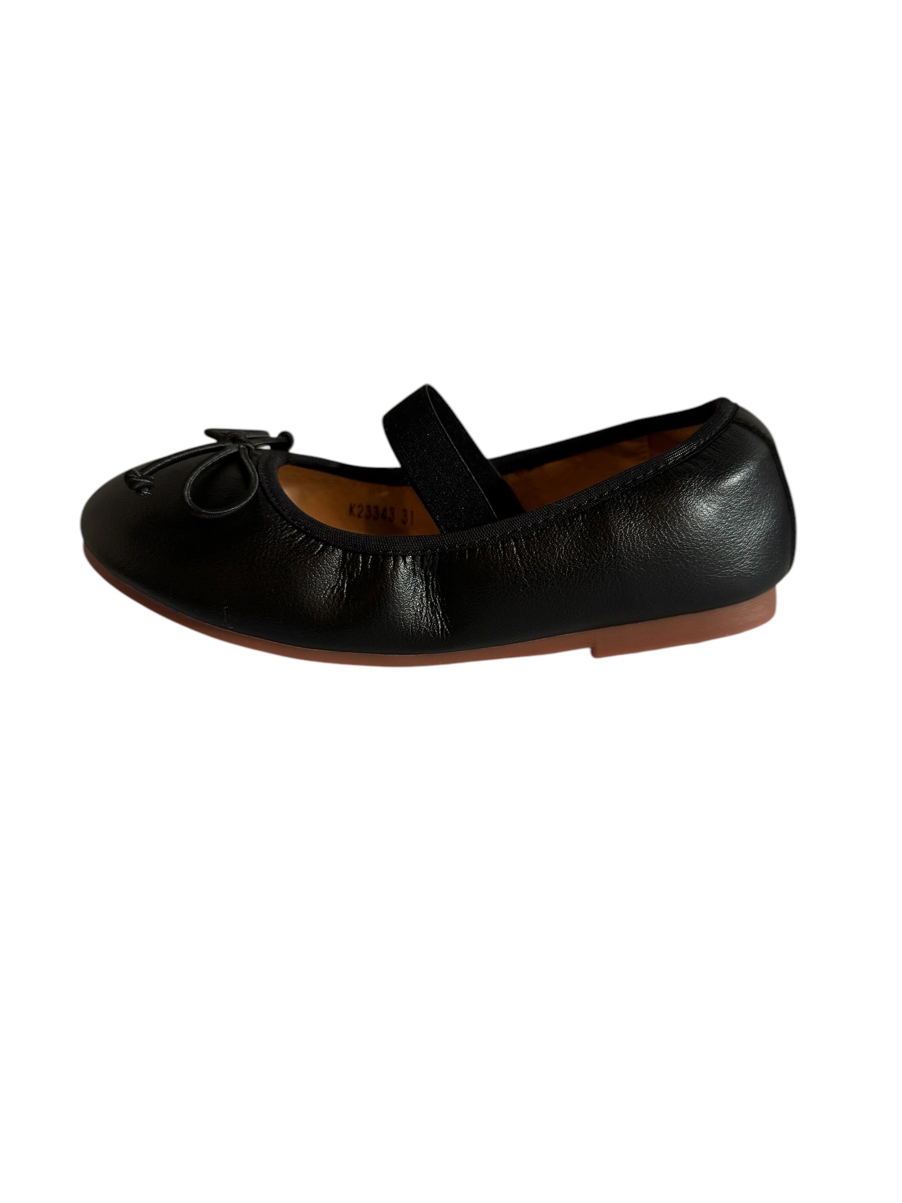 Black Leather Ballet Flat