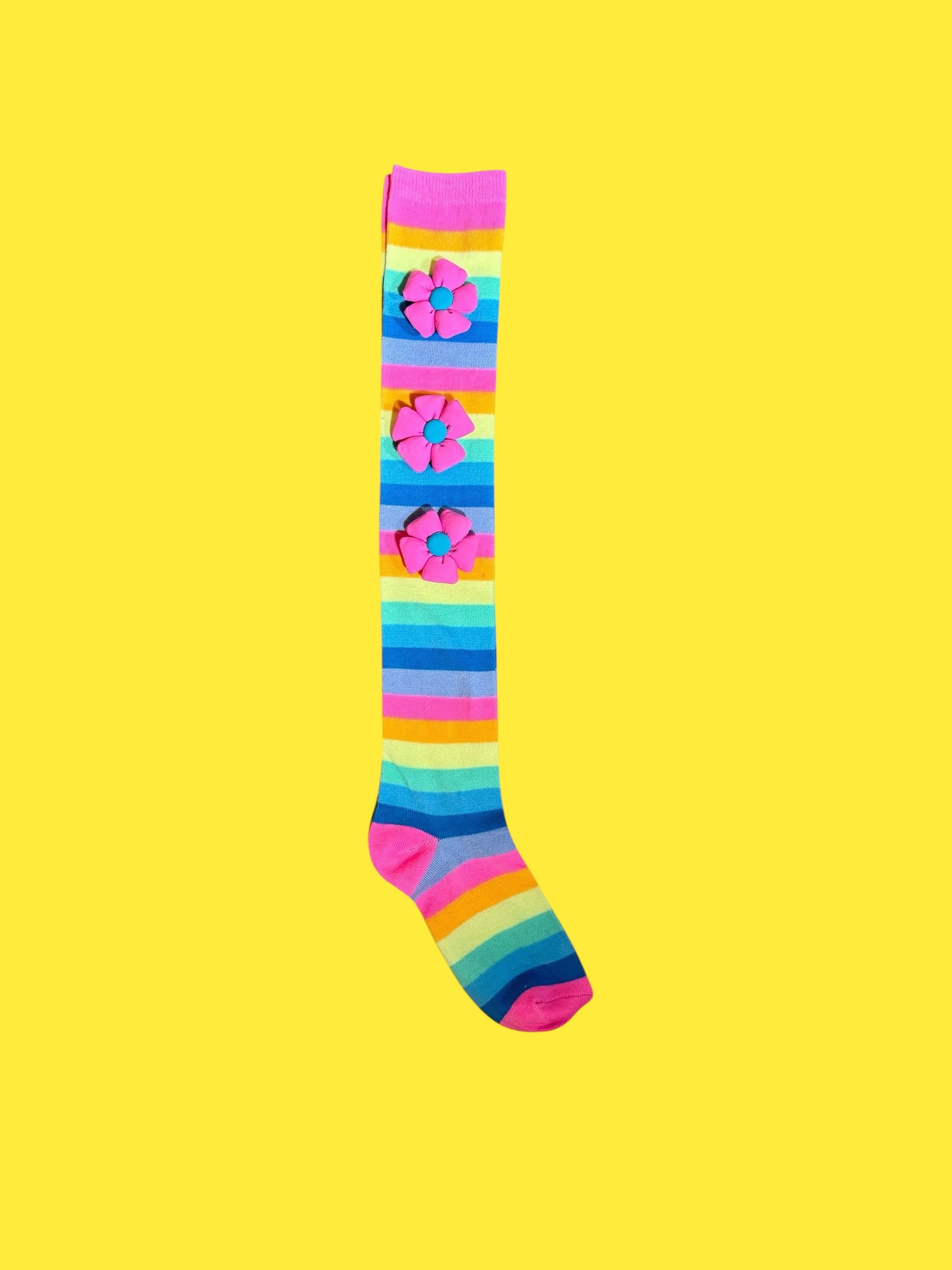 Flower Bloom Striped Socks