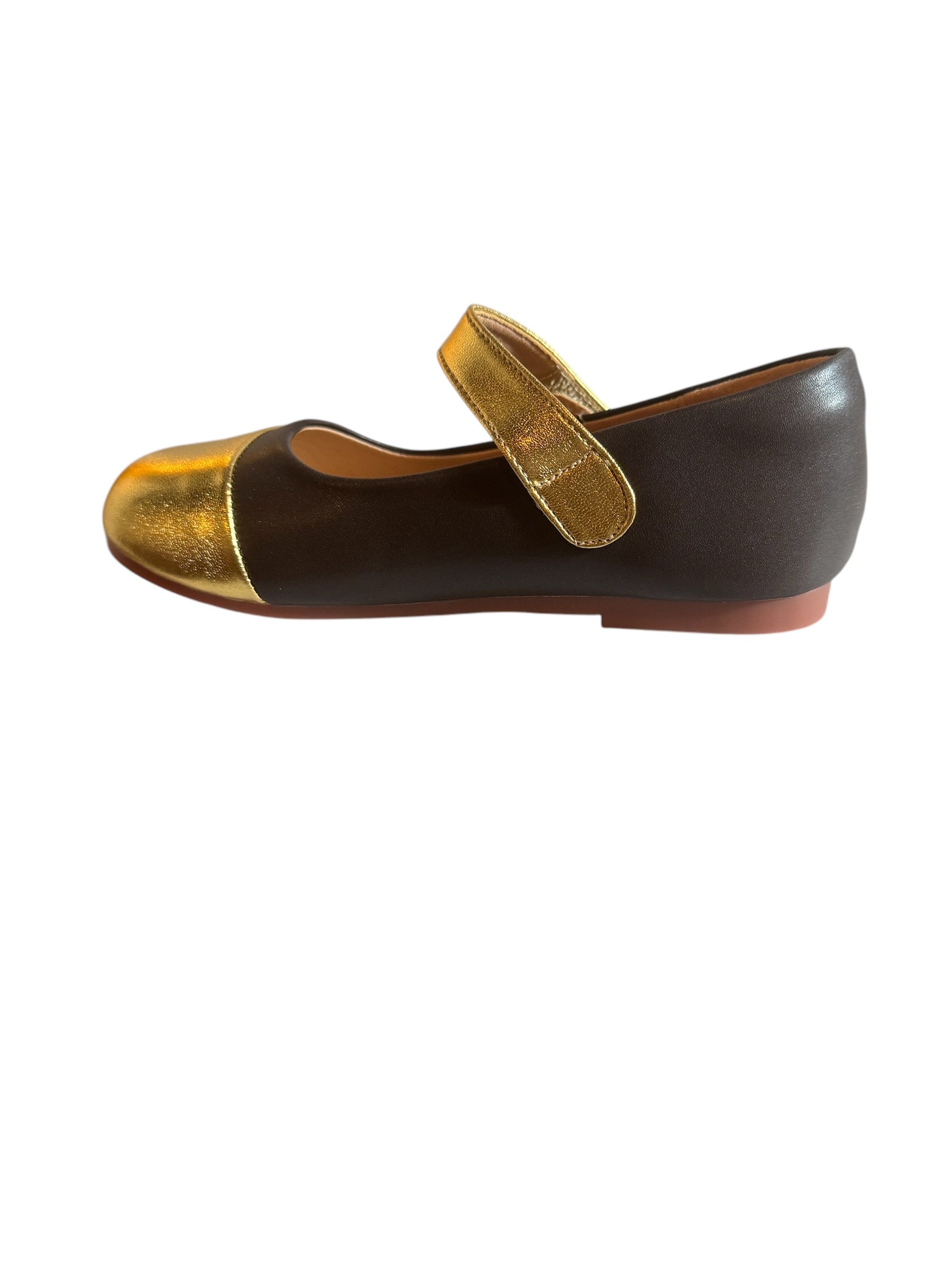 Gold Tippy Toe Mary Janes