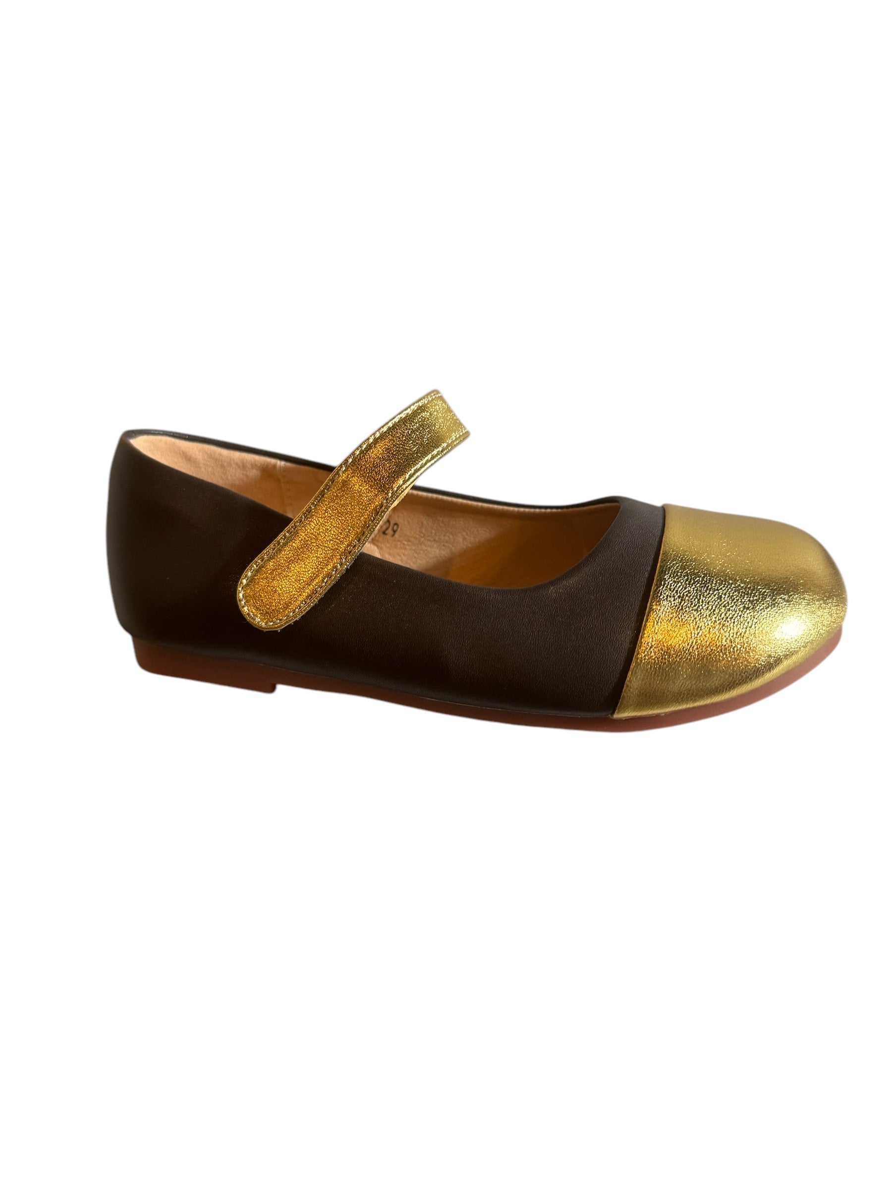 Gold Tippy Toe Mary Janes